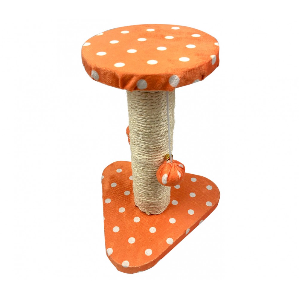 000135 Tiragraffi Nobleza a Pois colonna in Sisal palline e sonagli 22x20x28cm