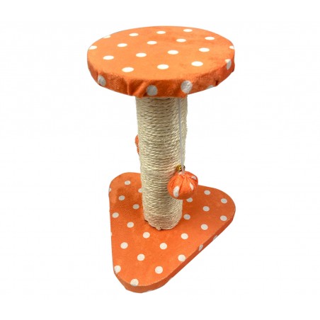 000135 Tiragraffi Nobleza a Pois colonna in Sisal palline e sonagli 22x20x28cm