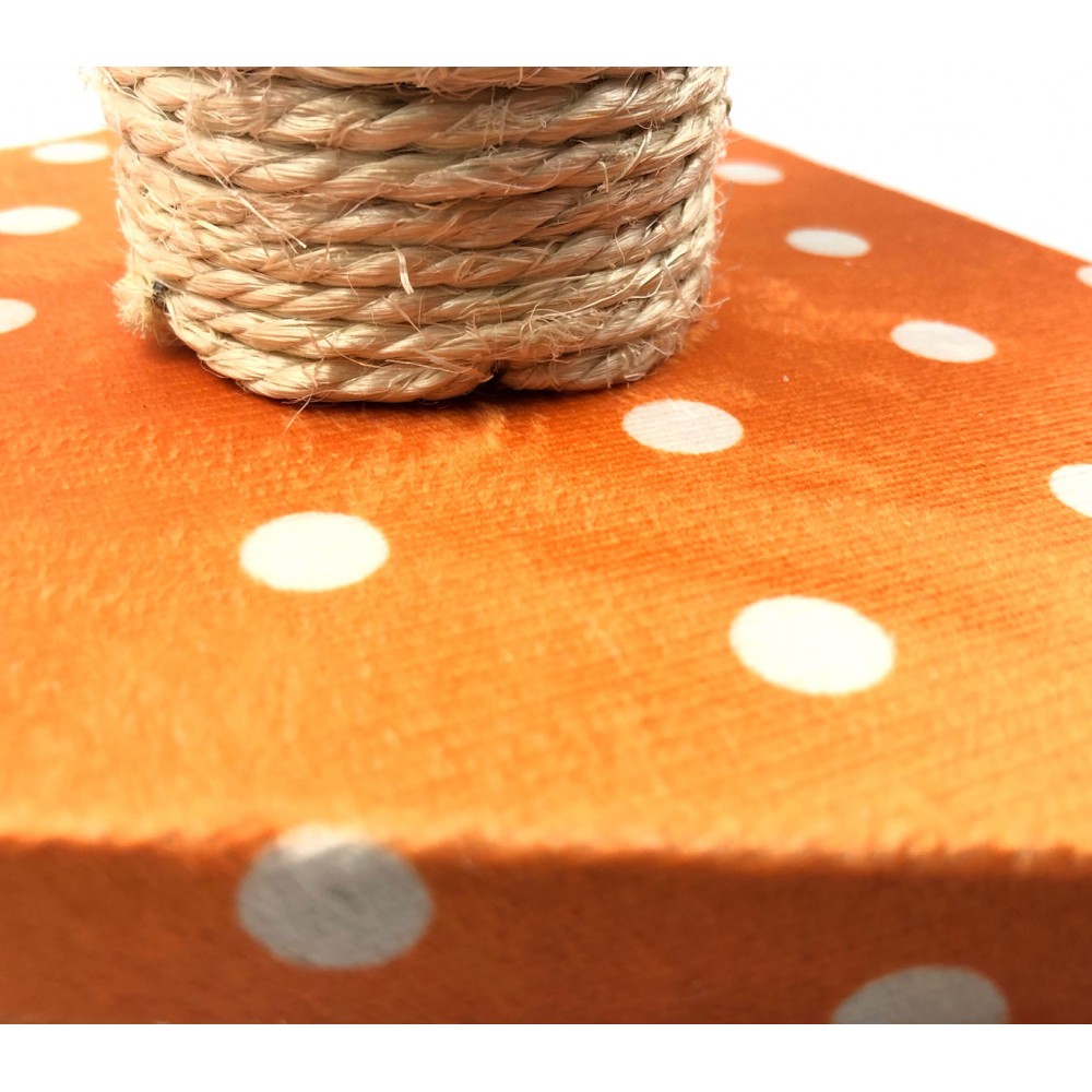 000135 Tiragraffi Nobleza a Pois colonna in Sisal palline e sonagli 22x20x28cm