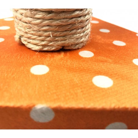 000135 Tiragraffi Nobleza a Pois colonna in Sisal palline e sonagli 22x20x28cm