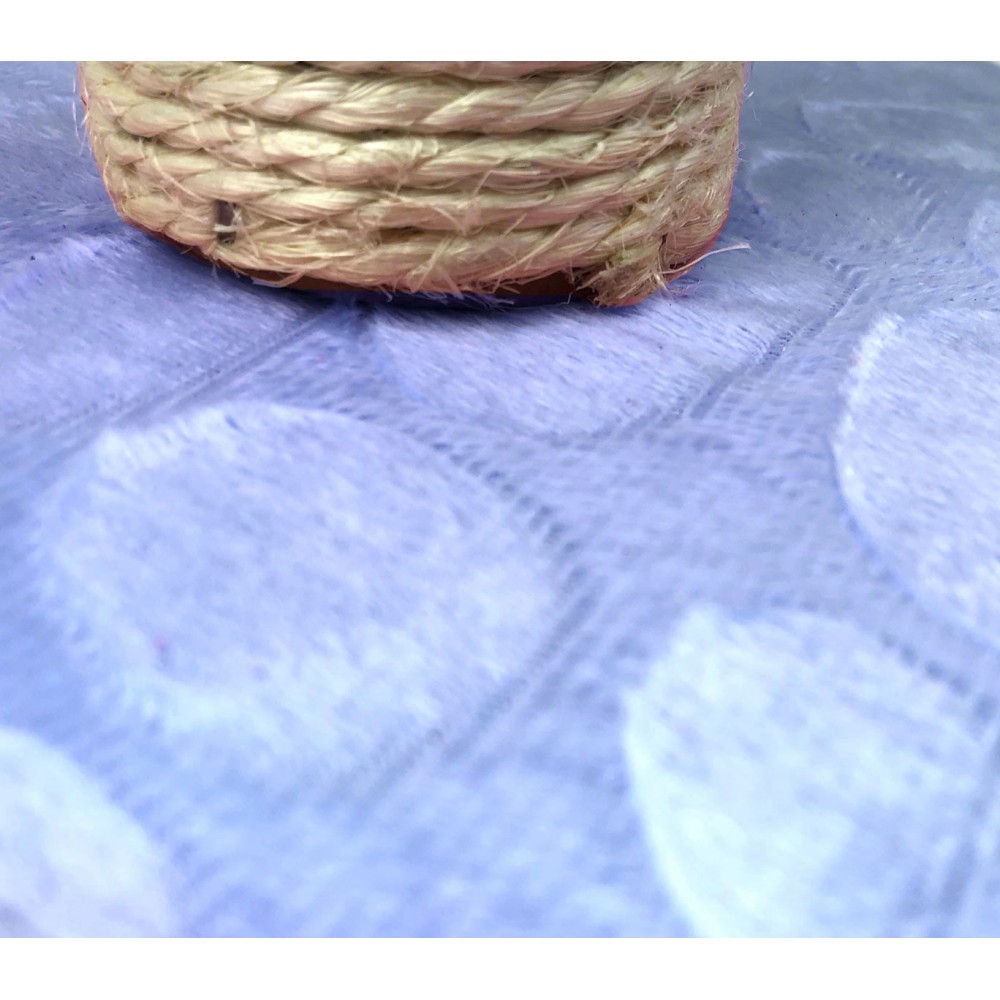 000128 Tiragraffi Nobleza Azzurro colonna in Sisal palline e sonagli 22x20x28cm