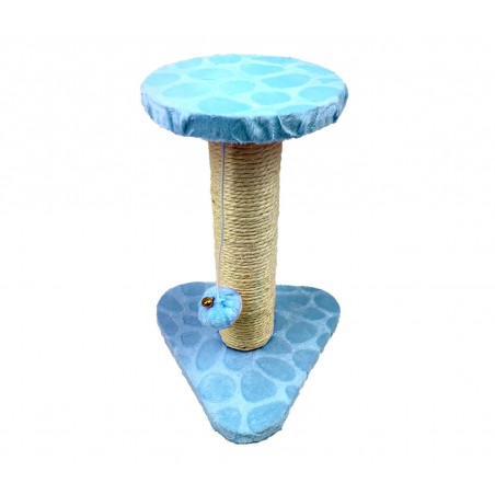 000128 Tiragraffi Nobleza Azzurro colonna in Sisal palline e sonagli 22x20x28cm