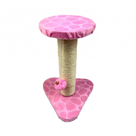 000104 Tiragraffi Nobleza Rosa colonna in Sisal palline e sonagli 22x20x28cm 000104 Tiragraffi Nobleza Rosa colonna in Sisal palline e sonagli 22x20x28cm