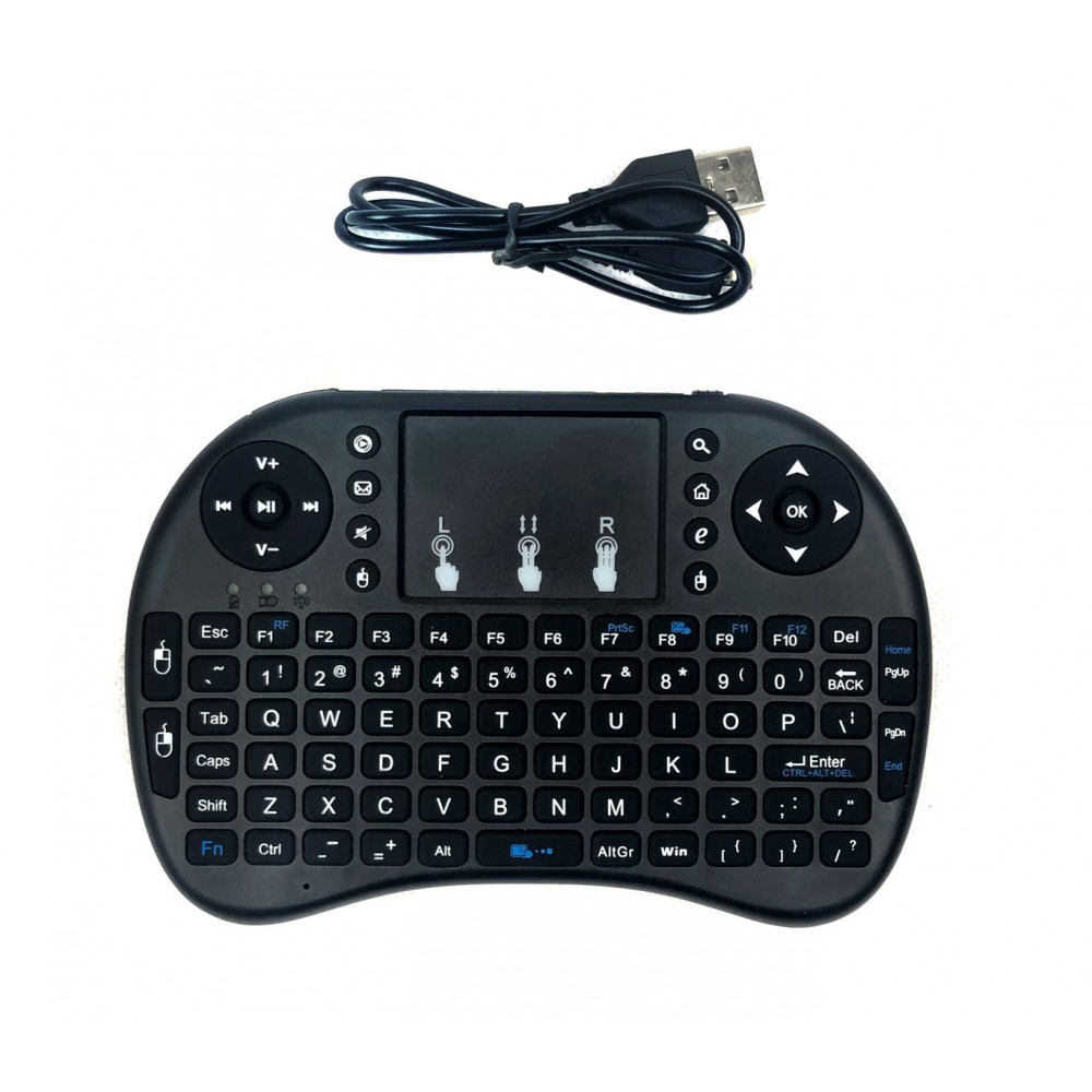 Image of Mini Tastiera Qwerty Senza Fili con Touchpad per Smart TV, Android IOS 2.4 gHz