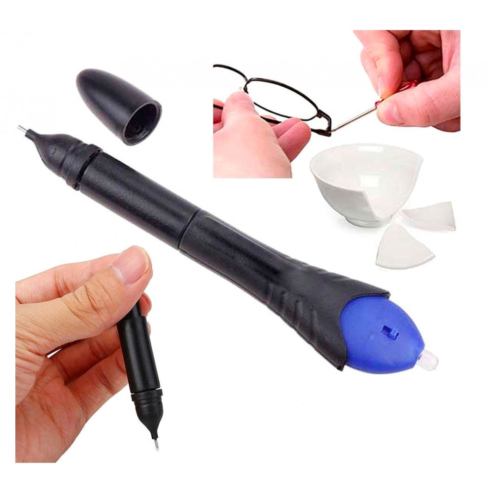 Kit Super Colla e fissatore a luce UV ripara in pochi secondi qualsiasi material