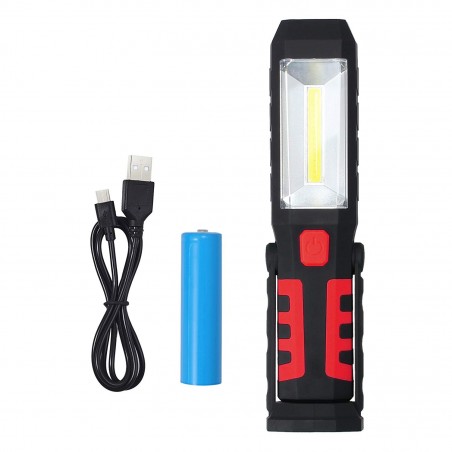 3w+1 Lampada ad alta luminosità di emergenza con gancio e magneti ricaricabile 