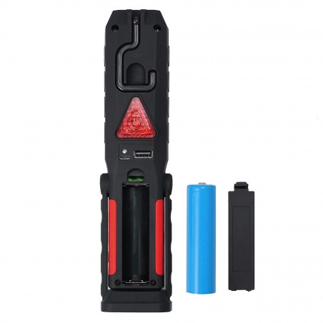 3w+1 Lampada ad alta luminosità di emergenza con gancio e magneti ricaricabile 