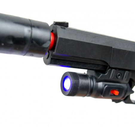 Pistola giocattolo K2011B per bambini 285633 con pallini e silenziatore