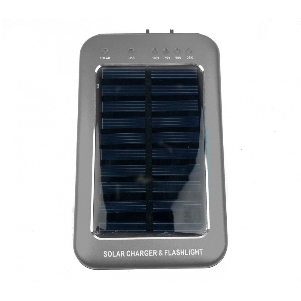 Powebank caricabatterie con ricarica solare e torcia led integrata 2600mAh