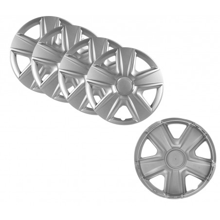 102574 Set di 4 copricerchioni in plastica ABS resistenti universali misura 13"