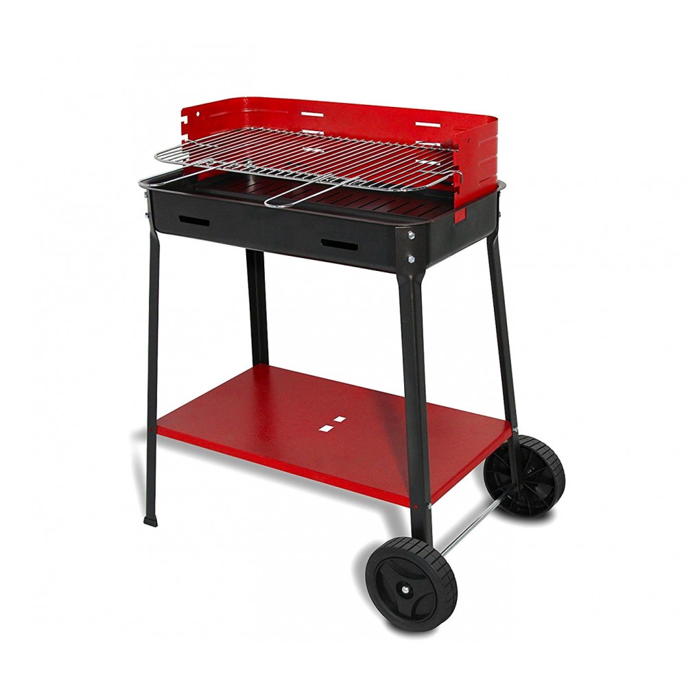 503r Artigian Ferro Barbecue FLAVIA a carbonella 35x60x80h cm con ruote