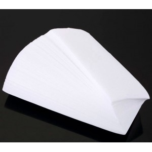 100 pezzi di Carta depilatoria a strisce per depilazione a cera 7x20cm 2