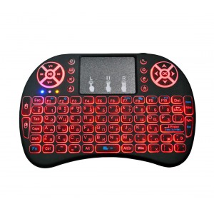 Mini Tastiera retroilluminata Qwerty Senza Fili con Touchpad per Smart TV 2
