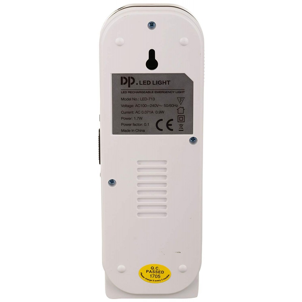 Lampada LED 713 ricaricabile con cordicella gancio e 2 modalità di luce 1.7W