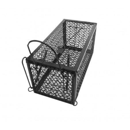 Trappola in metallo gabbia per topi con scatto a molla automatico 24x11x11 cm Trappola in metallo gabbia per topi con scatto a molla automatico 24x11x11 cm