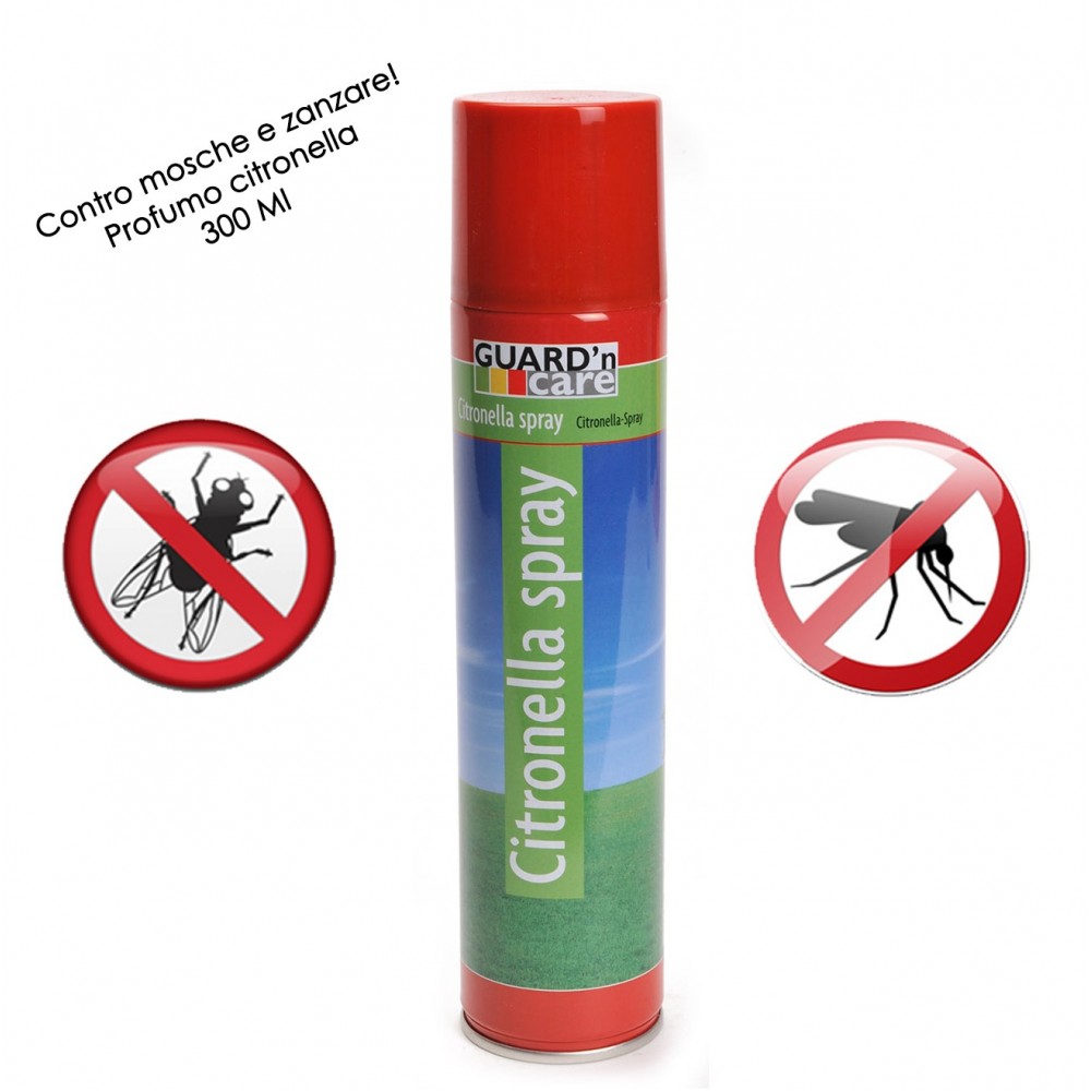 Spray insetticida alla citronella contro mosche e zanzare 300 ml 