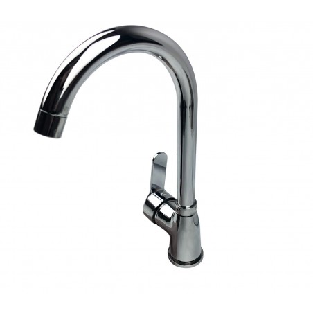 870037 Miscelatore cucina ZEUS con apertura ad onda acciaio canna Alta cromato