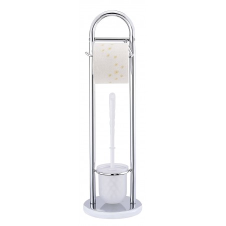 727401 Portarotolo PURE con portascopino cromato cromato design moderno 64cm