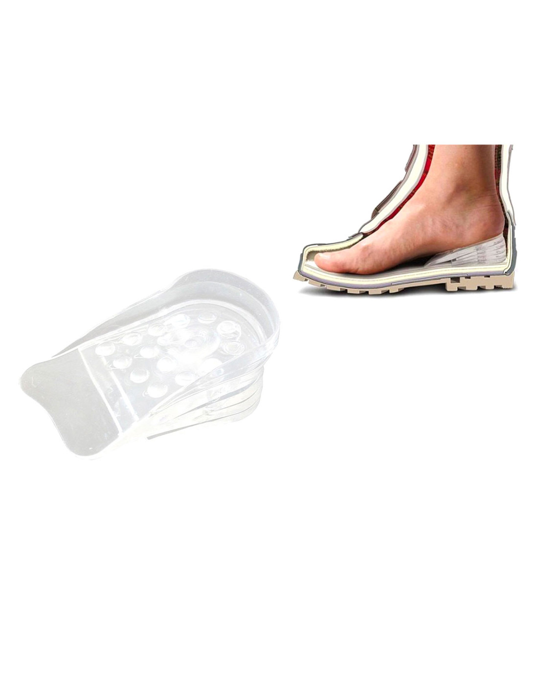 Alzatacco gel 10 pz per scarpe in silicone 5 cm in