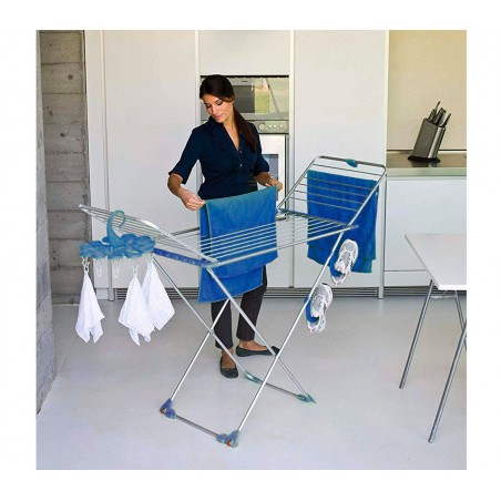  Stendibiancheria in acciaio 646601 antiruggine VestiAmo CASA 18m 178x55x105cm