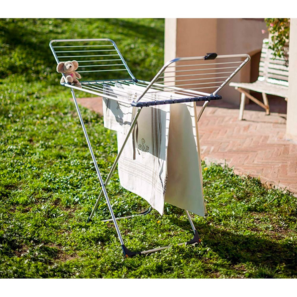  Stendibiancheria in acciaio 646601 antiruggine VestiAmo CASA 18m 178x55x105cm