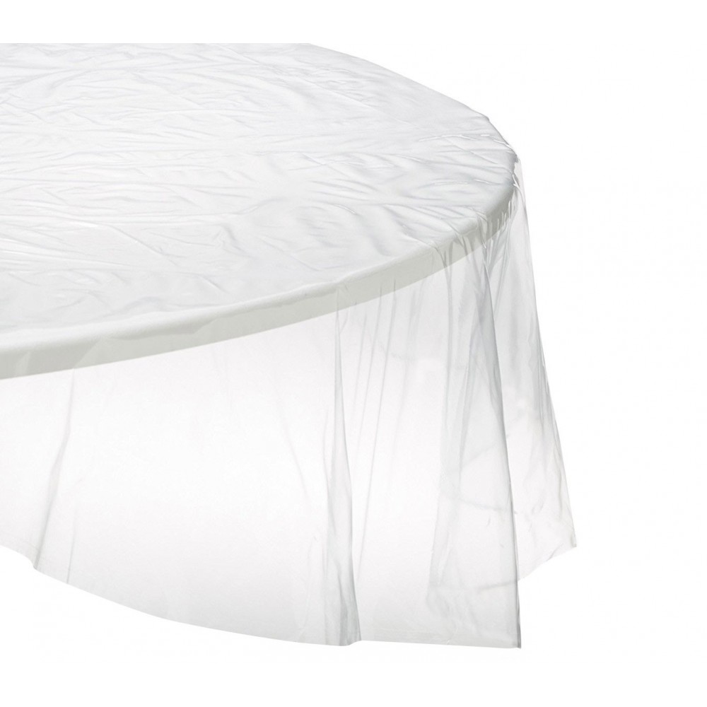 Tovaglia cerata rotonda 303009 diametro 150 cm in pvc trasparente e impermeabile