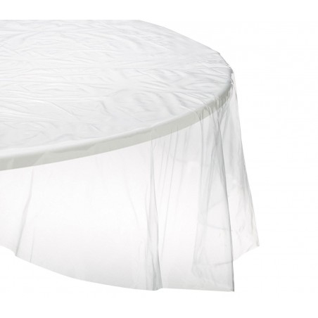 Tovaglia cerata rotonda 303009 diametro 150 cm in pvc trasparente e impermeabile