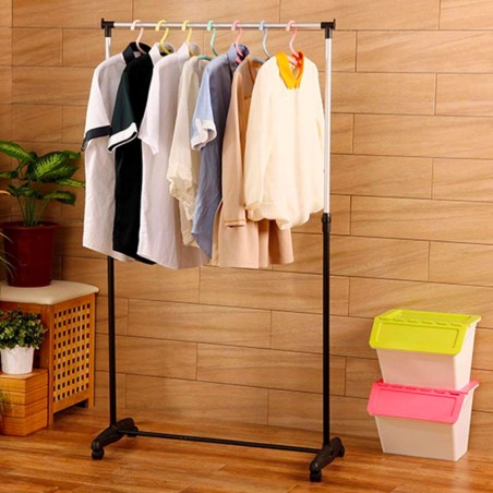 VestiAmo 098735 Casa Appendiabiti estensibile rotelle girevoli 84x43x93-160 cm