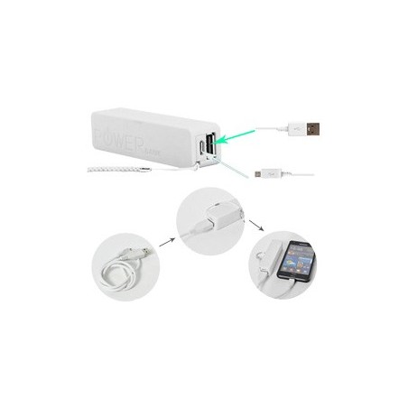 Batteria power bank 2600 mah apple iphone samsung s2 s3 s4