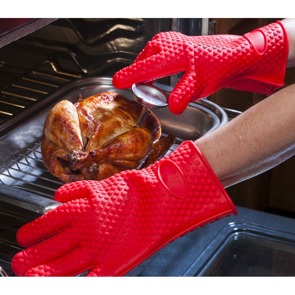 117480 Hot Hands Guanti da forno flessibili in silicone termico con antiscivolo