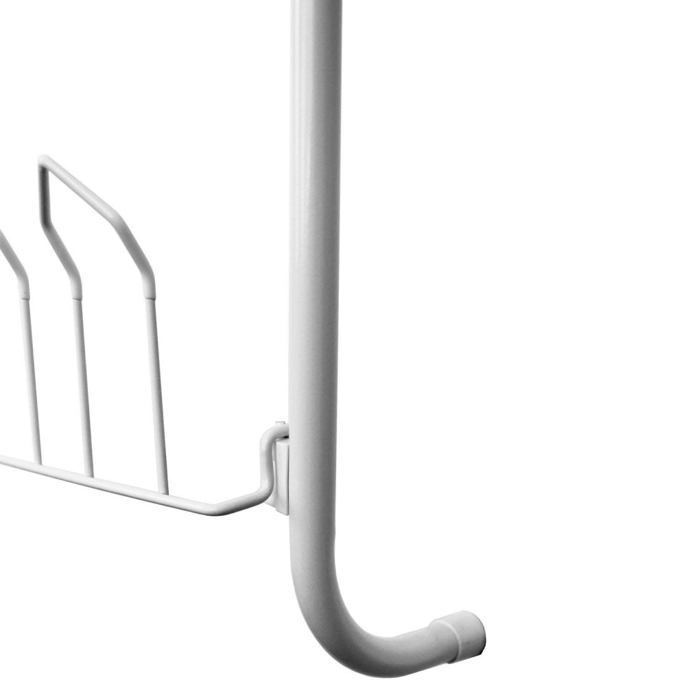 863849 Rack scarpiera 12 paia appendibile da porta bianca 17x60x145 cm metallo