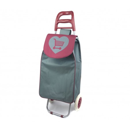 048963 Carrello Shopping Trolley 40L Tela resistente telaio in metallo con ruote