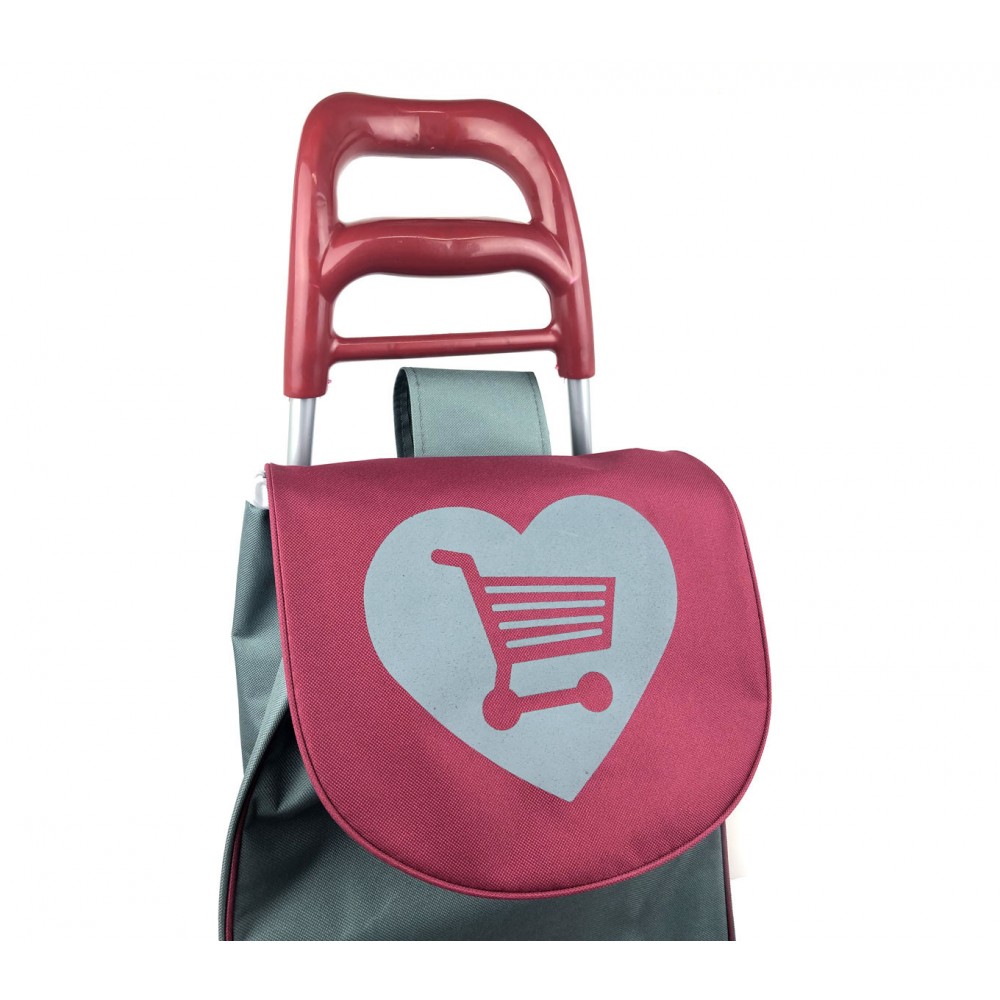 048963 Carrello Shopping Trolley 40L Tela resistente telaio in metallo con ruote