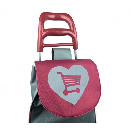 048963 Carrello Shopping Trolley 40L Tela resistente telaio in metallo con ruote