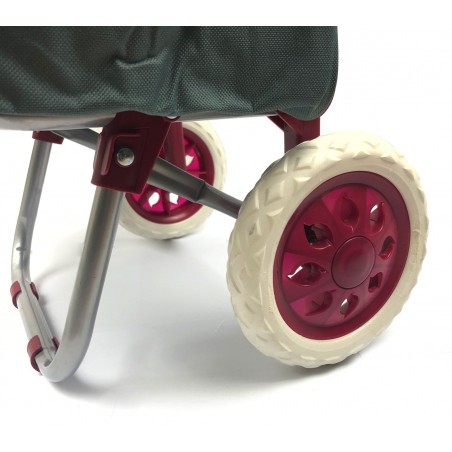 048963 Carrello Shopping Trolley 40L Tela resistente telaio in metallo con ruote