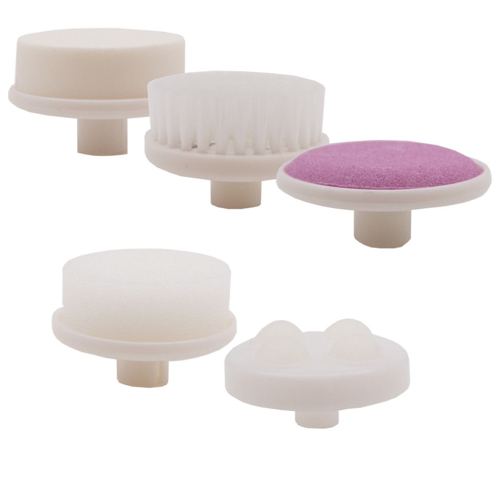 075433 Spazzola massaggiante 13x7x4.6cm GRUNDIG pulizia viso e corpo 5 accessori