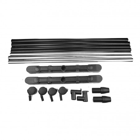 021027 Appendiabiti in metallo estensibile con ruote 83x41x87 max h162 cm