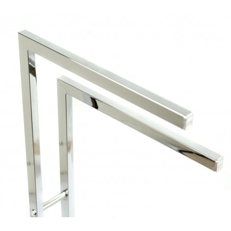 VestiAmo Casa Porta Asciugamani 960537 Cromato 2 posti 84x20x32cm base in ghisa