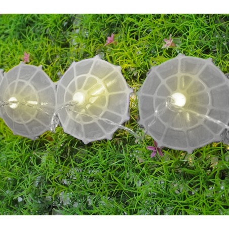 Catena Luci 10 ombrellini led da esterno 037189 a batterie 210cm per feste