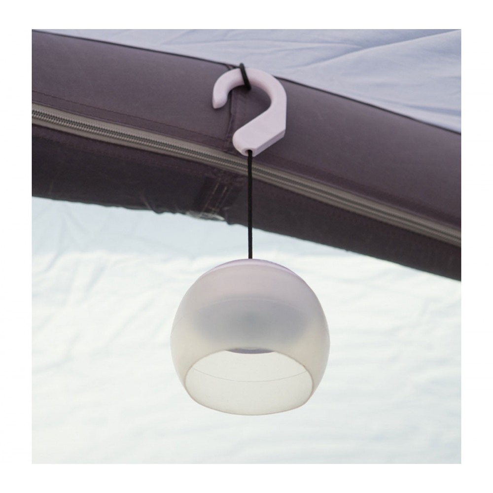 Lampada 4 led 519838 da campeggio e giardino con gancio cover silicone soffice