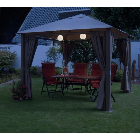 Lampada 4 led 519838 da campeggio e giardino con gancio cover silicone soffice