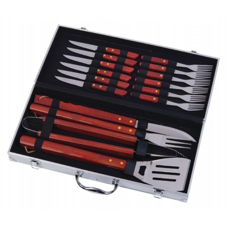 BBQ Collection 455358 Kit da 16 Accessori per Barbecue valigetta in alluminio
