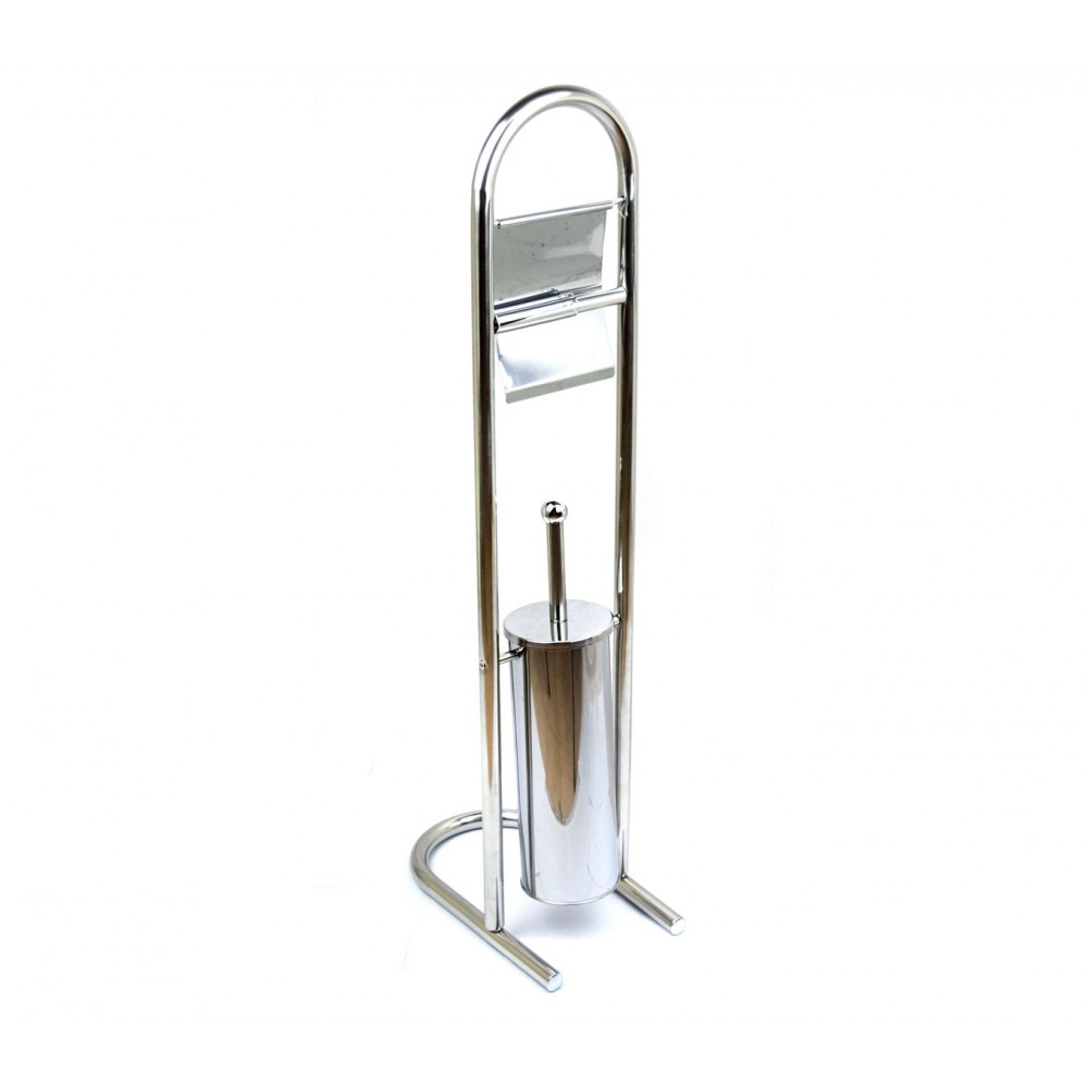 VESTIAMO CASA 960339 Portascopino e portarotolo cromato 81cm