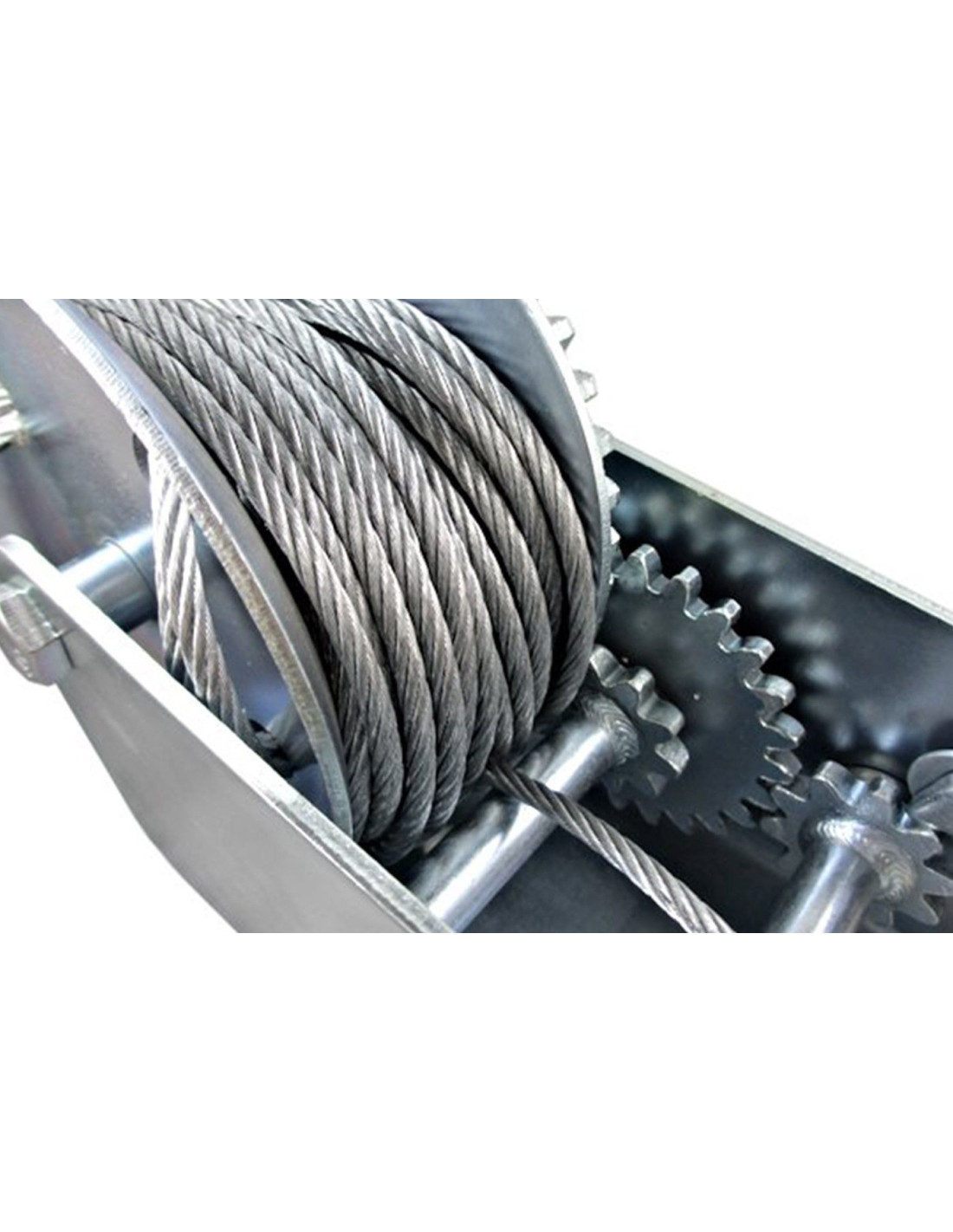 Paranco Montacarichi Verricello Manuale 2 Ton Max Con Cavo Acciaio 80 Cm. MEDIA WAVE Store