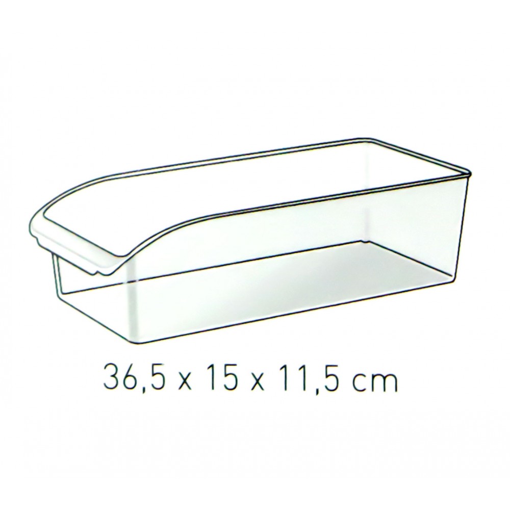 MAITRE CHEF CASSETTO DA FRIGO 37X15X12CM IN PE RIGIDA ATOSSICA TRASPARENTE