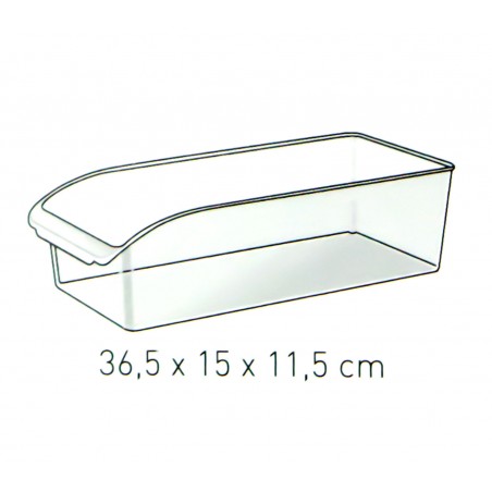 MAITRE CHEF CASSETTO DA FRIGO 37X15X12CM IN PE RIGIDA ATOSSICA TRASPARENTE