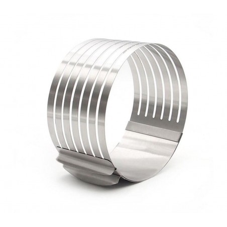 Anello taglia torte 980771 in acciaio inox con 6 scanalature ø da 24 a 30 cm