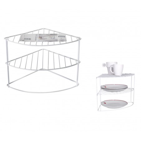 Mensola ad angolo per cucina 980504 da tavolo in metallo verniciato 3 livelli