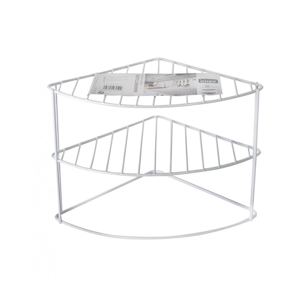 Mensola ad angolo per cucina 980504 da tavolo in metallo verniciato 3 livelli