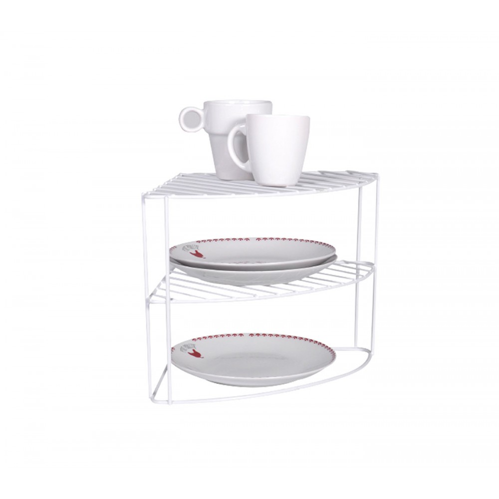 Mensola ad angolo per cucina 980504 da tavolo in metallo verniciato 3 livelli